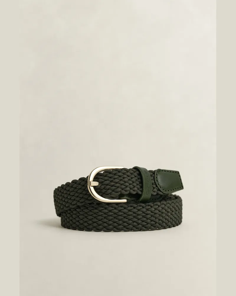 Gant Damen Geflochtener Gürtel DARK MOSS Grün Dark