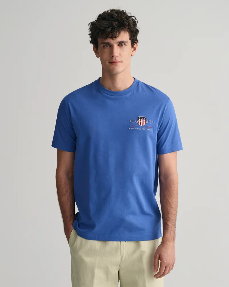 Gant Herren Archive Shield T-Shirt mit Stickerei 
