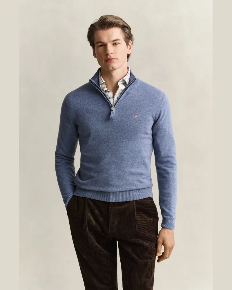 Gant Herren Troyer aus Lambswool Blau HORIZON Blau