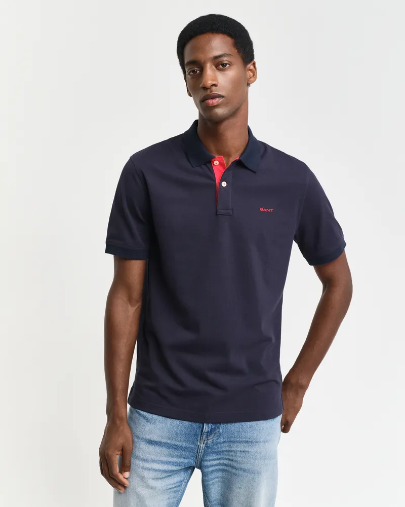 Gant Herren Kontrast Piqué Poloshirt 