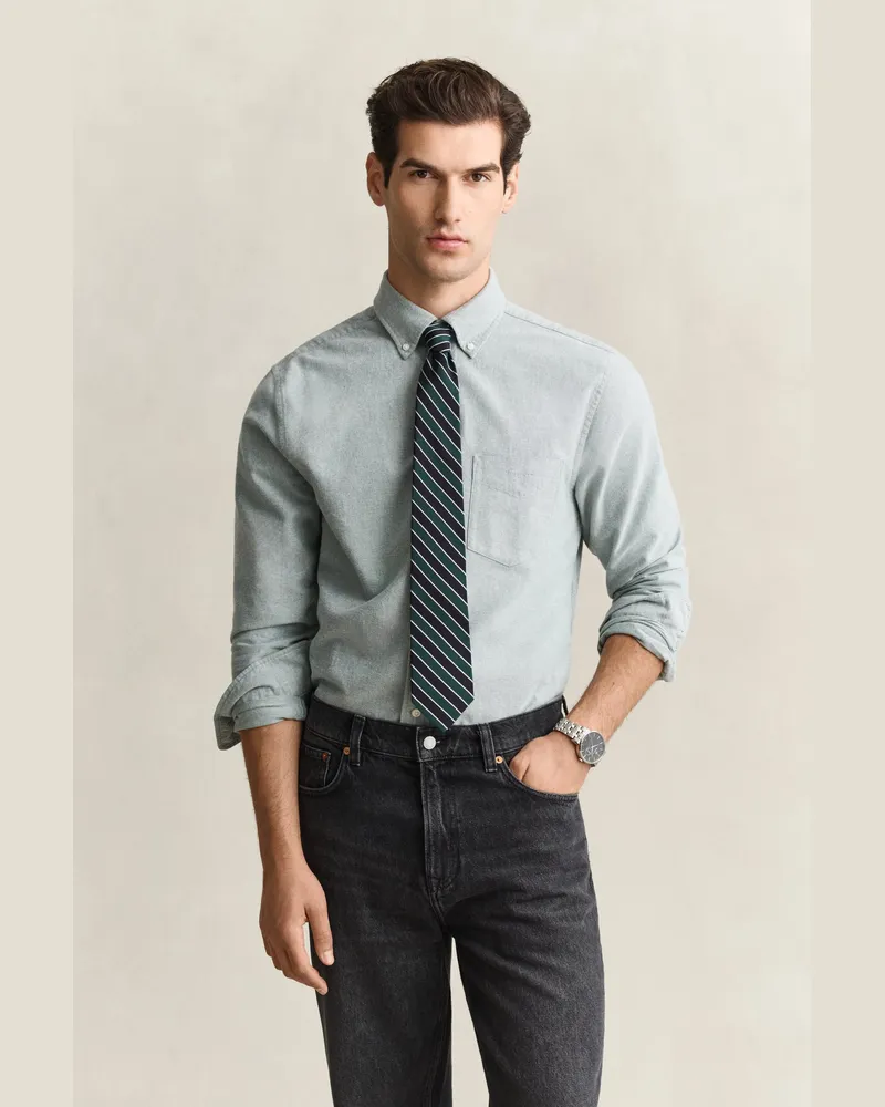 Gant Herren Hemd aus gebürstetem Oxford DARK EMERALD Dark