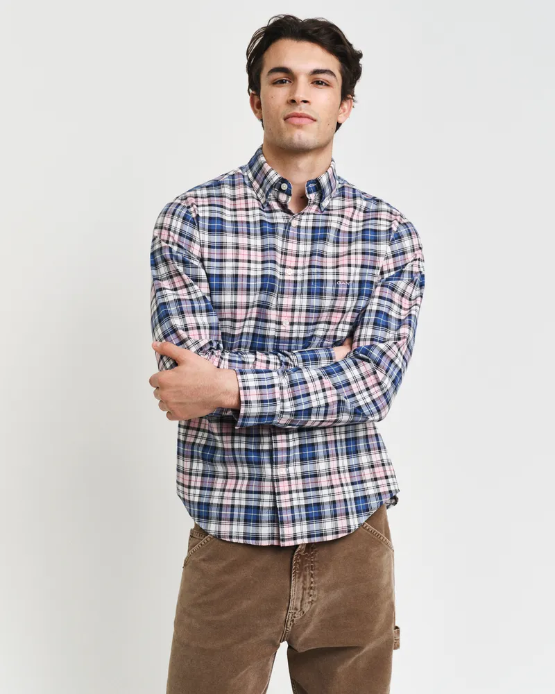 Gant Herren Regular Fit Archive Oxford-Hemd mit Karomuster 
