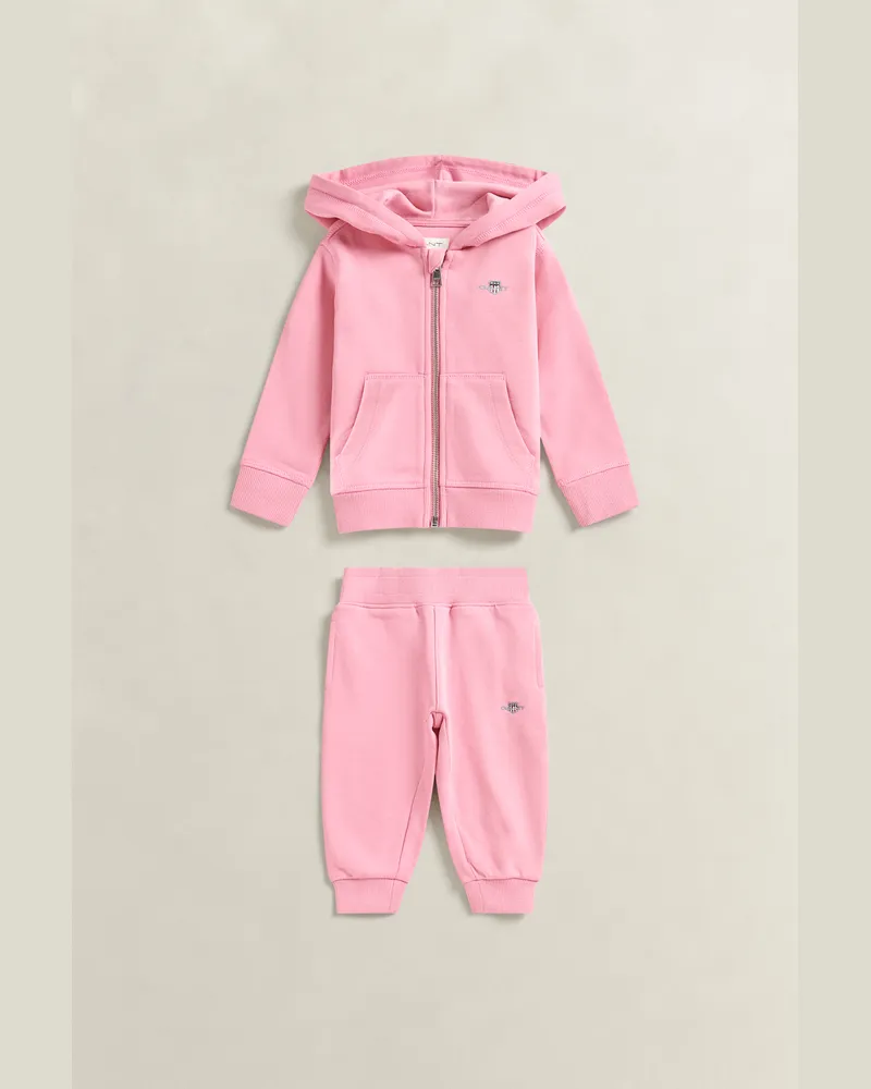 Gant Kinder Girls Shield Sweatjacke und Sweathose im Set WILD Rosa Wild