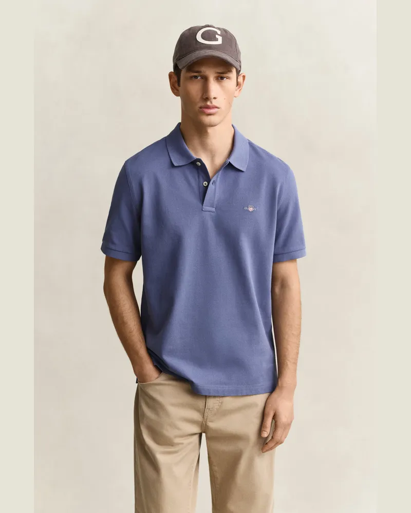 Gant Herren Classic Regular Fit Poloshirt Blau HORIZON Blau