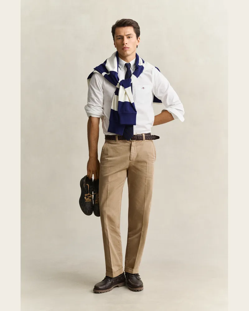 Gant Herren Gant x Yale Chinohose aus Baumwolltwill DARKENED BEIGE Darkened