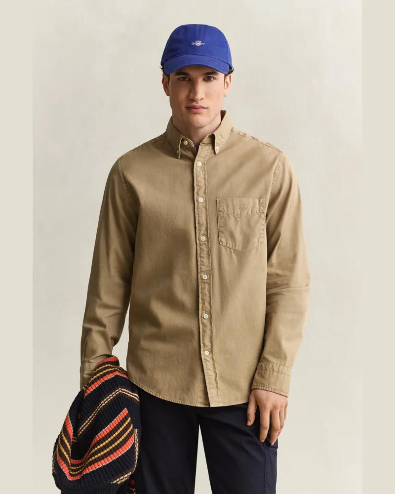 Gant Herren Regular Fit Twillhemd LIGHT TAUPE Light