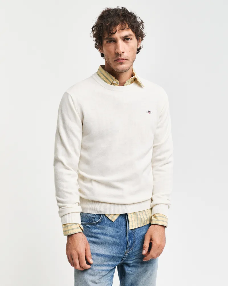 Gant Herren Superfine Lambswool Rundhalspullover 