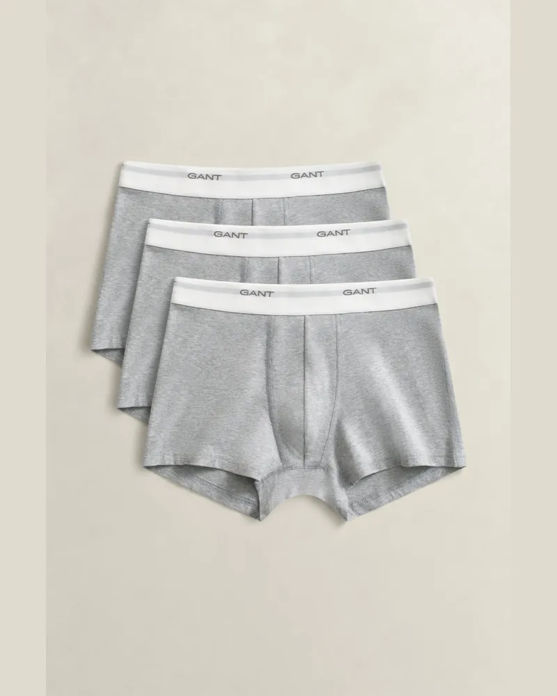 Gant Herren 3er-Pack Boxershorts LIGHT Grau MELANGE Light