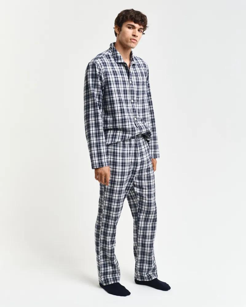 Gant Herren Flanell Schlafanzug mit Hemd und Hose in Geschenkbox 