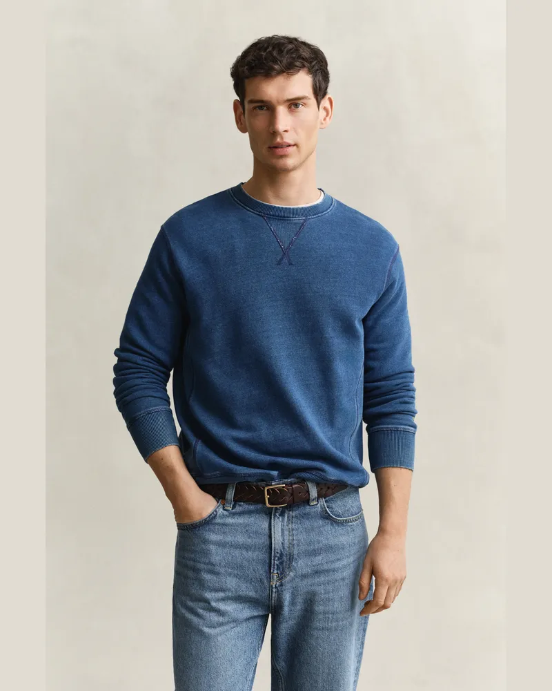 Gant Herren Indigo Rundhals-Sweatshirt INDIGO Indigo