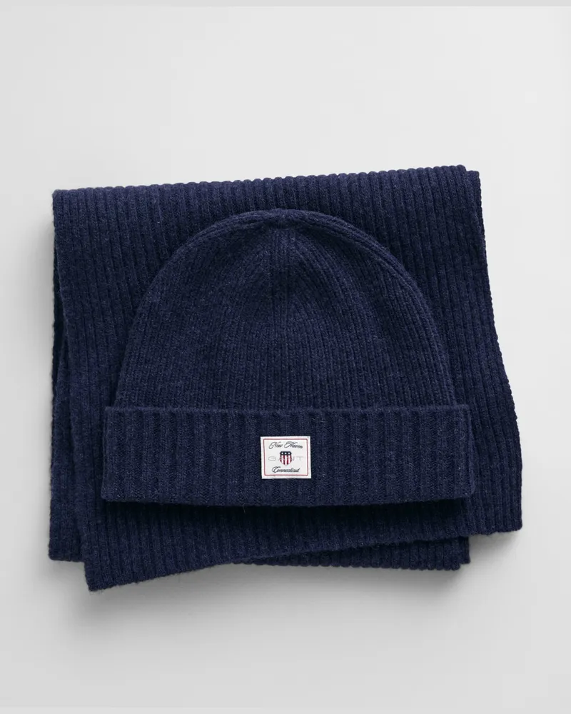 Gant Damen Beanie und Schal aus Wolle im Geschenkset 