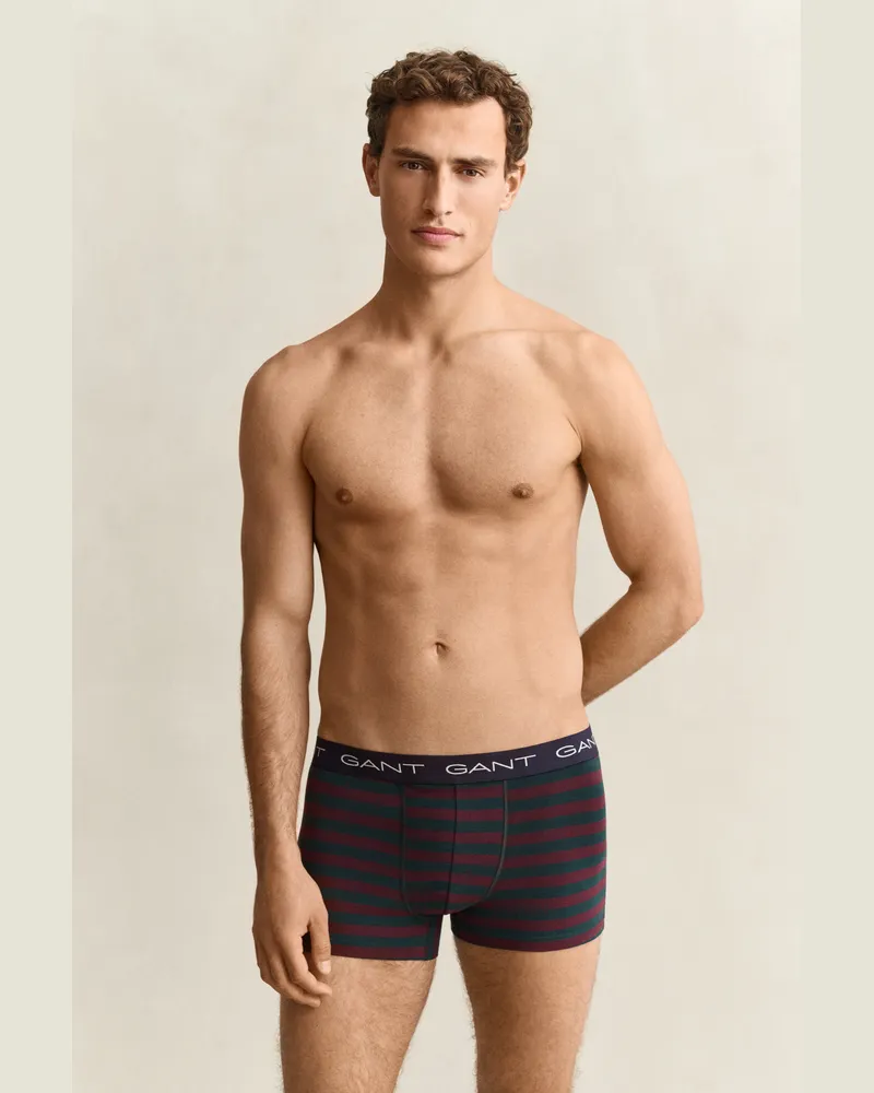 Gant Herren 3er-Pack Boxershorts mit Streifen in Geschenkbox TARTAN Grün Tartan