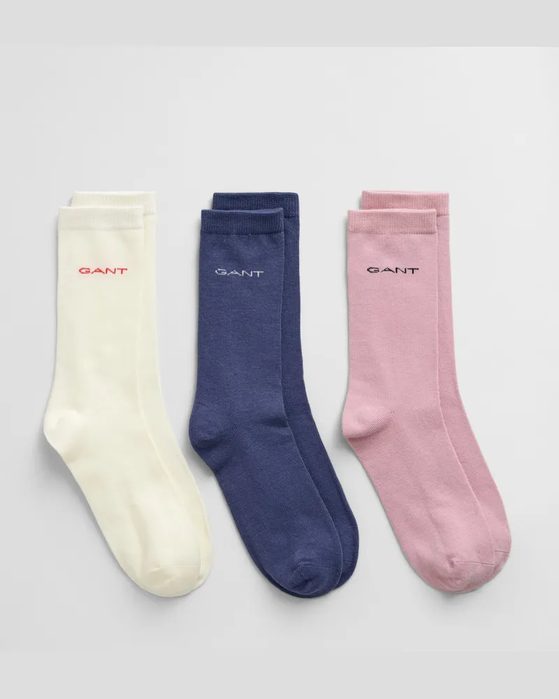 Gant Damen 3er-Pack Weiche Baumwollsocken 