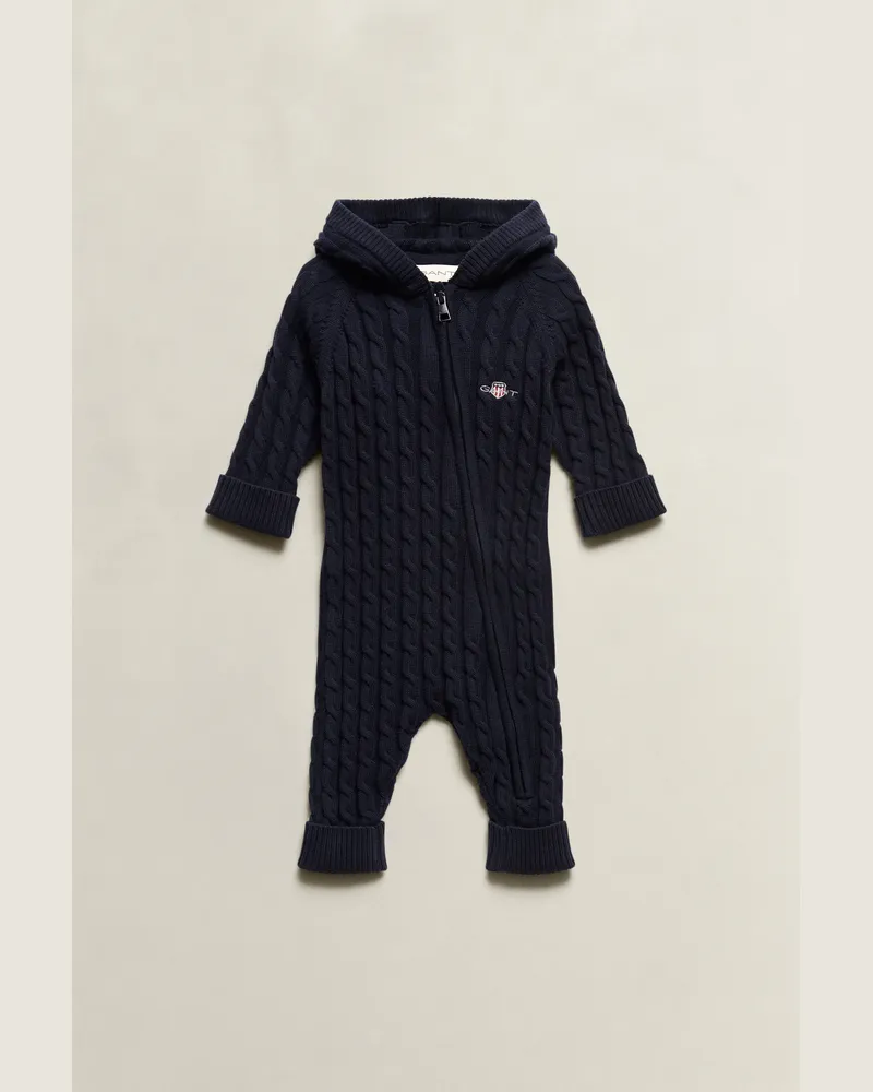 Gant Kinder Shield Schlafanzug mit Zopfmuster EVENING Blau Evening