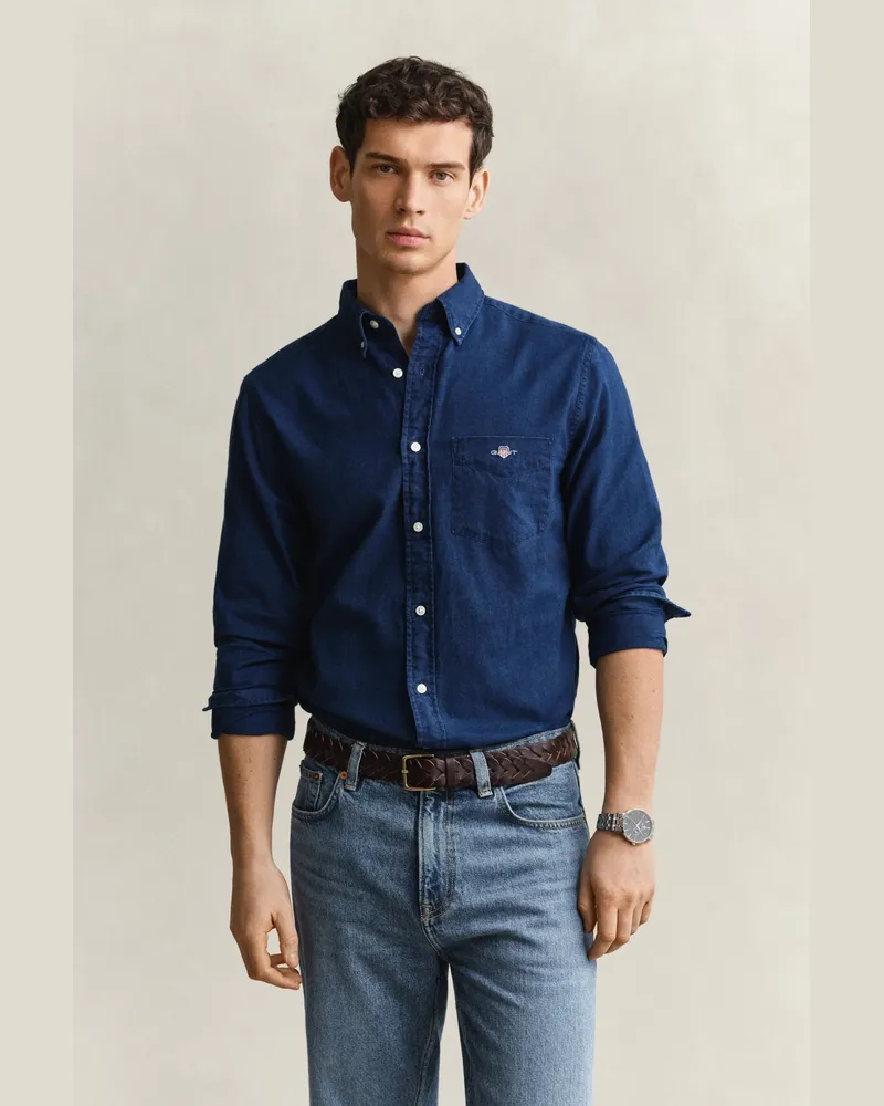 Gant Herren Indigo Oxford-Hemd DARK INDIGO Dark