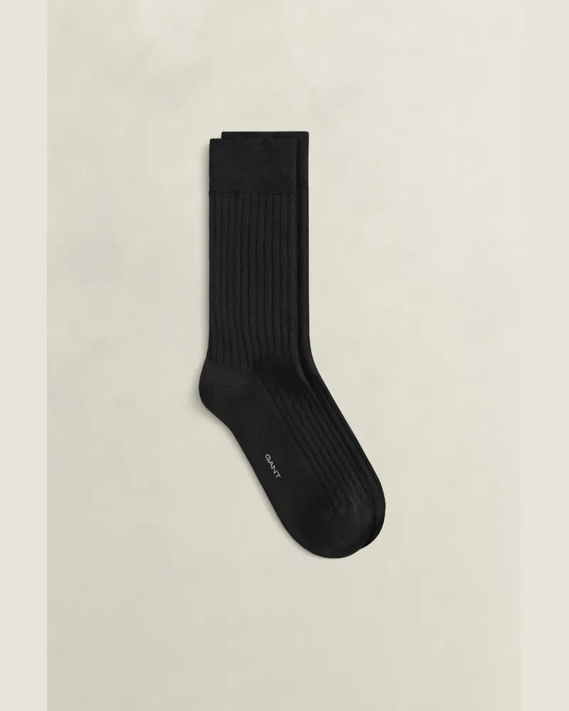 Gant Herren Merinowollsocken Schwarz Schwarz