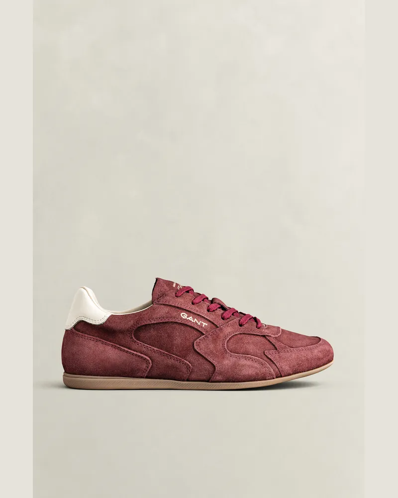 Gant Damen Sperly Sneaker aus Veloursleder PLUMPED Rot Plumped