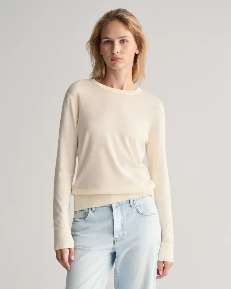 Gant Damen Feinstrick Rundhalspullover 