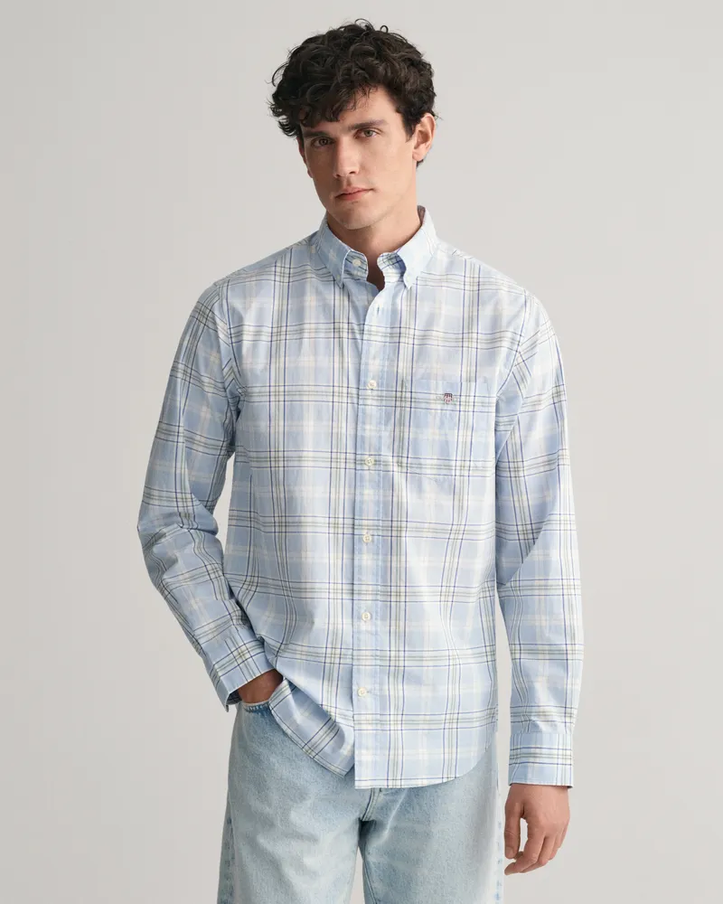 Gant Herren Regular Fit Popeline Karohemd 
