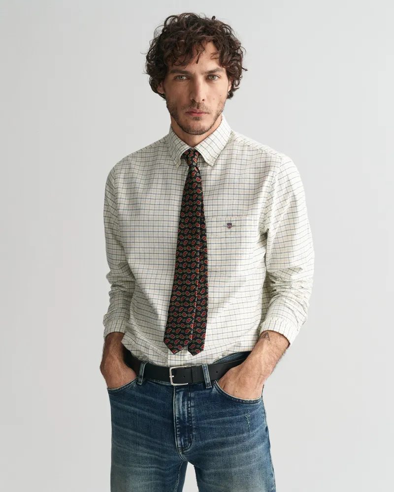 Gant Herren Regular Fit Tattersall Classic Oxford-Hemd