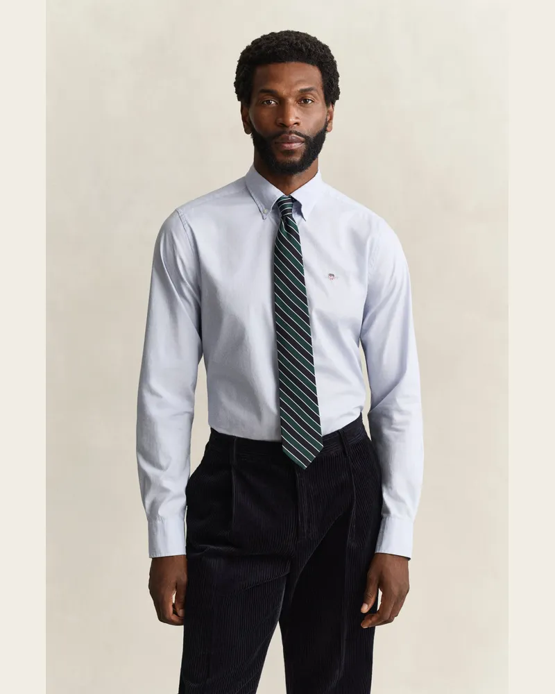 Gant Herren Classic Slim Fit Popeline Hemd LIGHT Blau Light