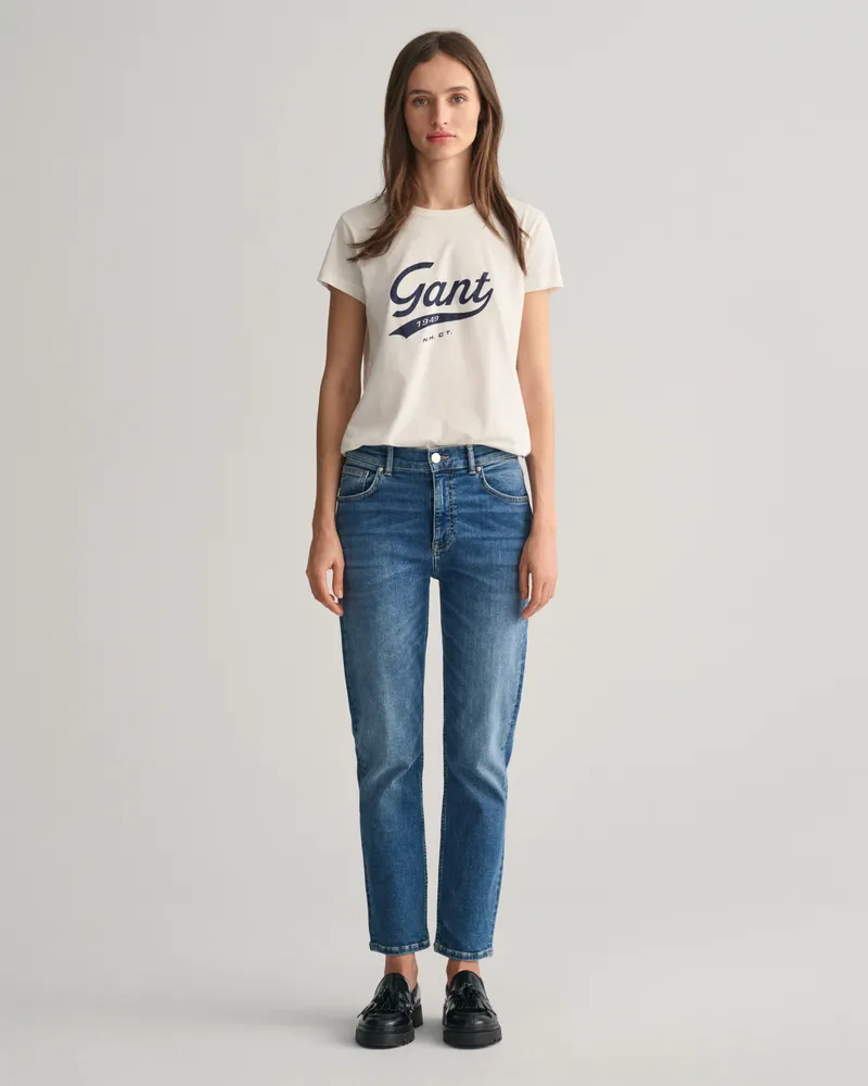 Gant Damen Verkürzte Slim Fit Jeans 