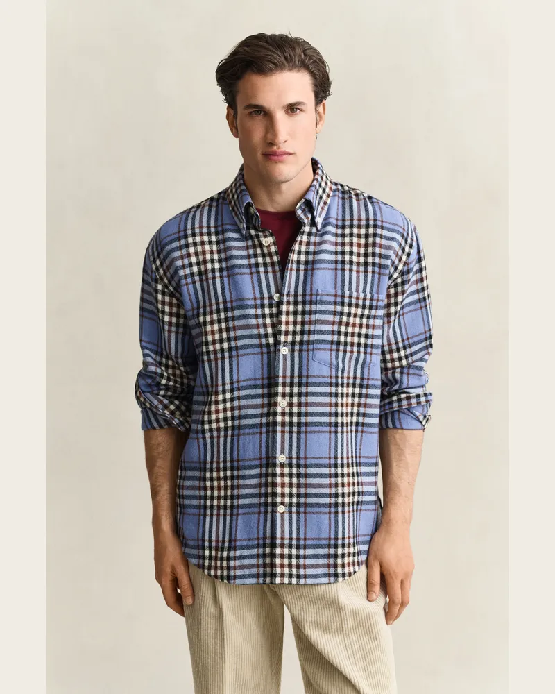Gant Herren Hemd aus Pinnacle-Wolle CLEAR SKY Clear
