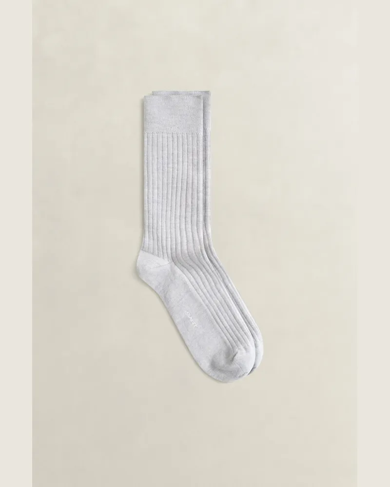 Gant Herren Merinowollsocken LIGHT Grau MELANGE Light
