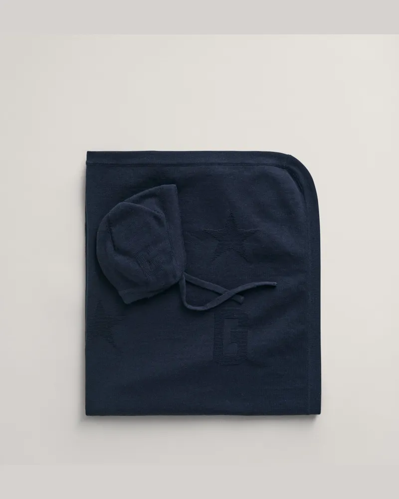 Gant Kids Baby Geschenkset mit Decke und Beanie 