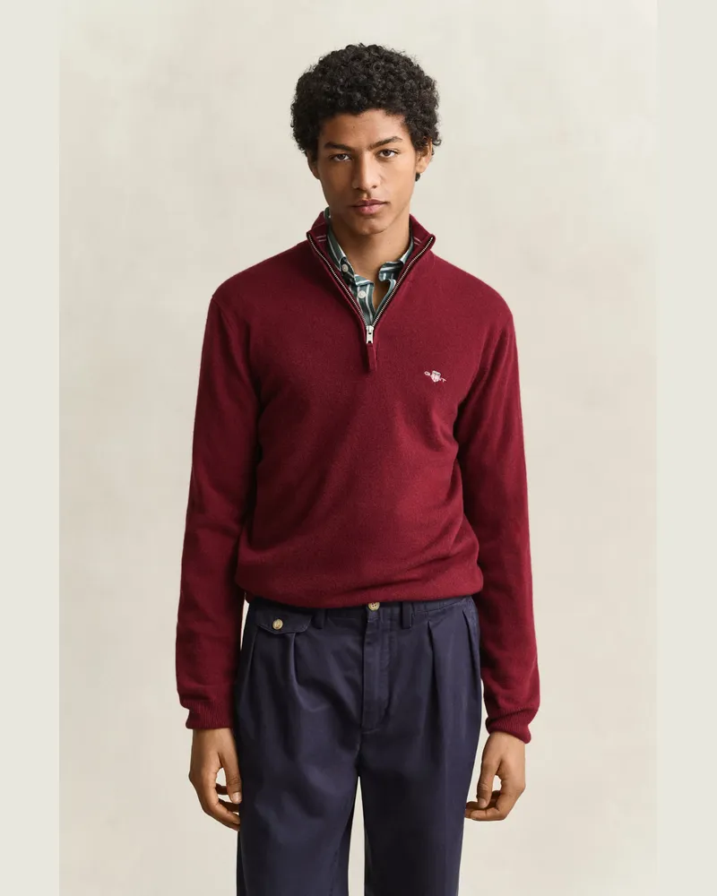 Gant Herren Troyer aus Lambswool PLUMPED Rot Plumped