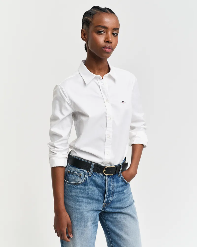 Gant Damen Slim Fit Stretch Oxford-Bluse 