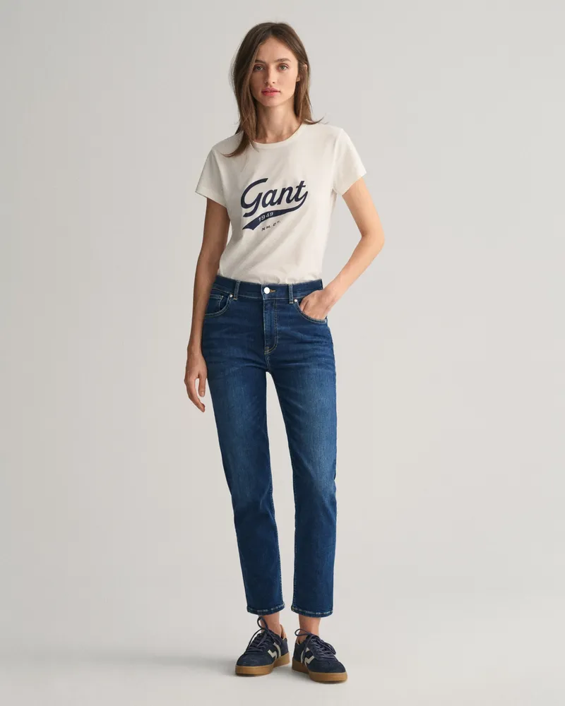 Gant Damen Verkürzte Slim Fit Jeans 