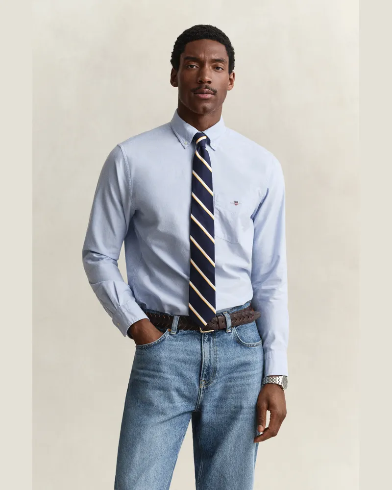 Gant Herren Classic Regular Fit Oxford-Hemd LIGHT Blau Light