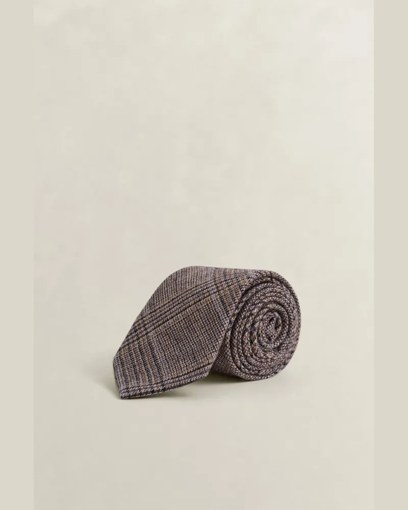 Gant Herren Krawatte mit Glencheck-Muster LIGHT TAUPE Light