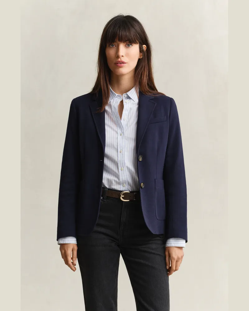Gant Damen Piqué-Blazer EVENING Blau Evening