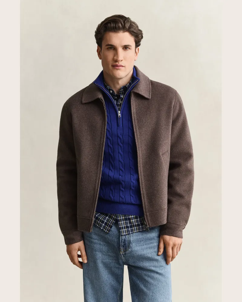 Gant Herren Handgenähte Jacke SHADOW Braun Shadow