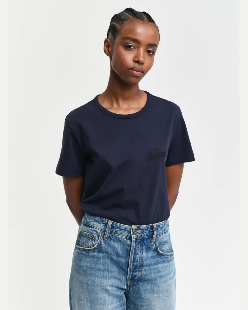 Gant Damen Script Graphic T-Shirt 