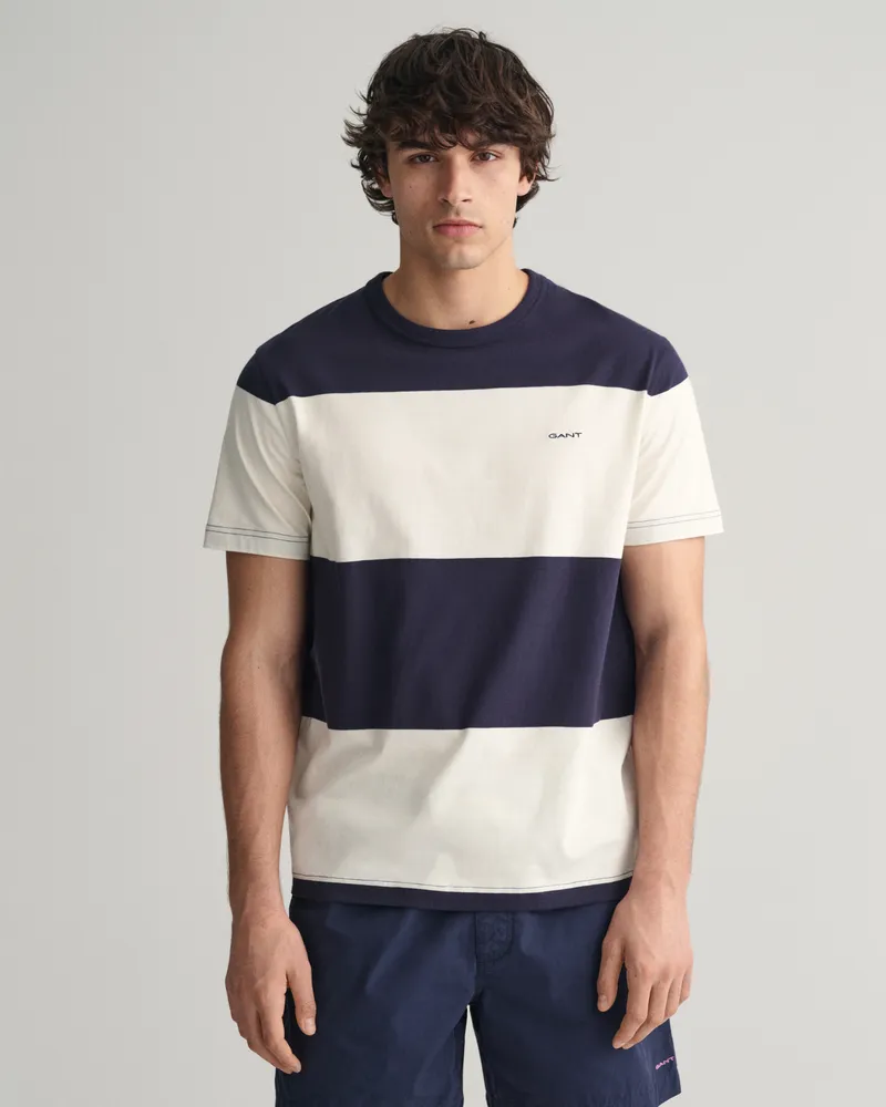 Gant Herren T-Shirt mit Blockstreifen 