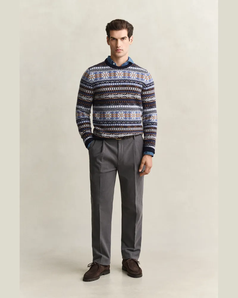 Gant Herren Anzughose aus Moleskin DUSKY ANTHRACITE Dusky