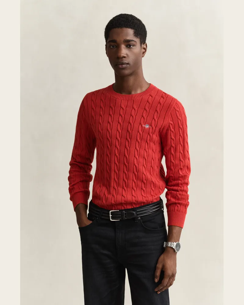 Gant Herren Classic Zopfstrickpullover MAPLE FIRE Maple
