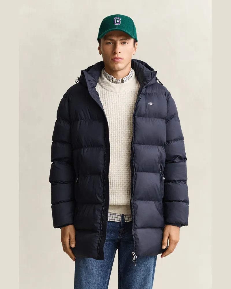 Gant Herren Mittellange Active Cloud Jacke EVENING Blau Evening