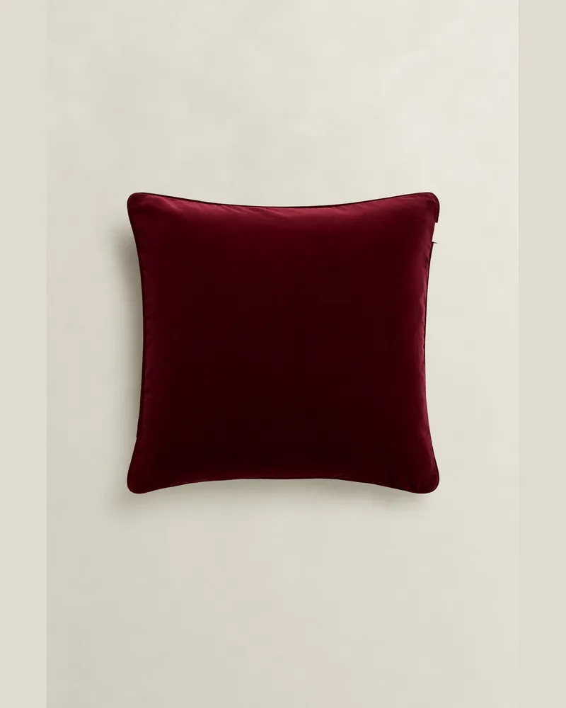 Gant Wohnaccessoires Kissenhülle aus Samt VIBRANT BURGUNDY Vibrant