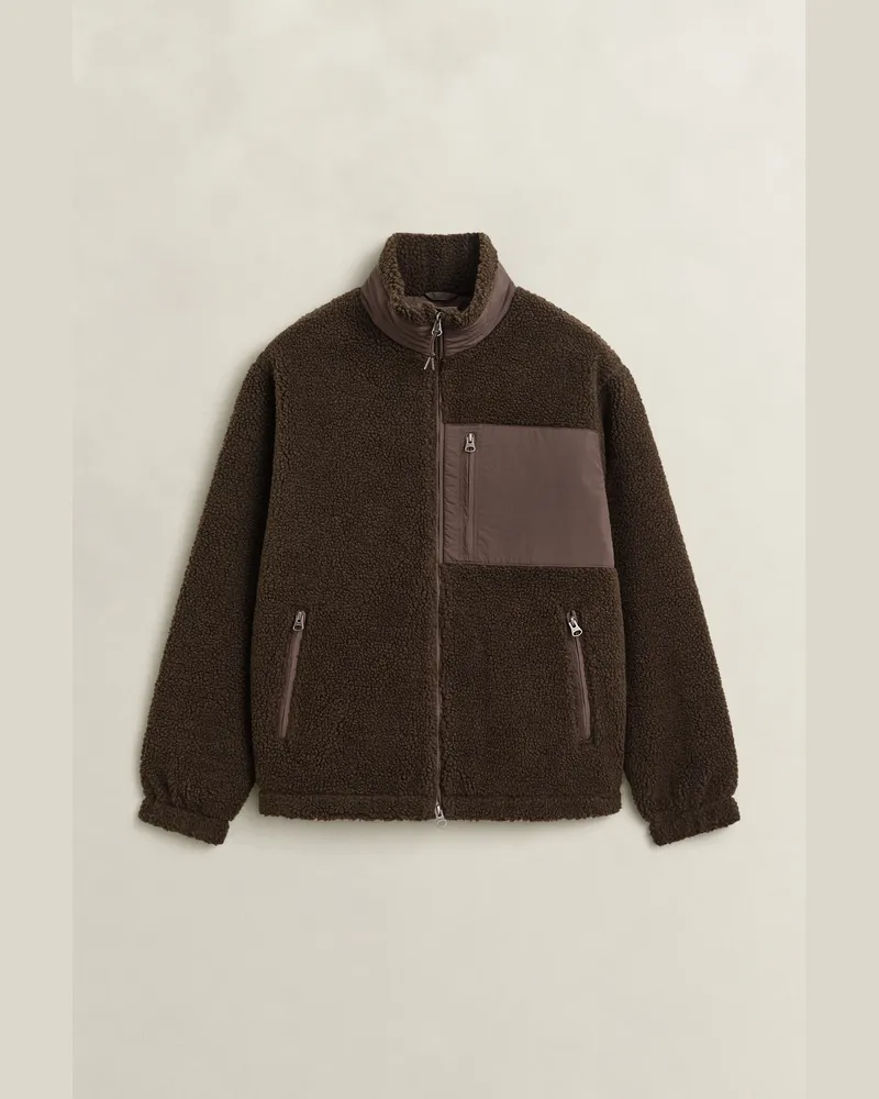 Gant Herren Fleece Jacke SHADOW Braun Shadow