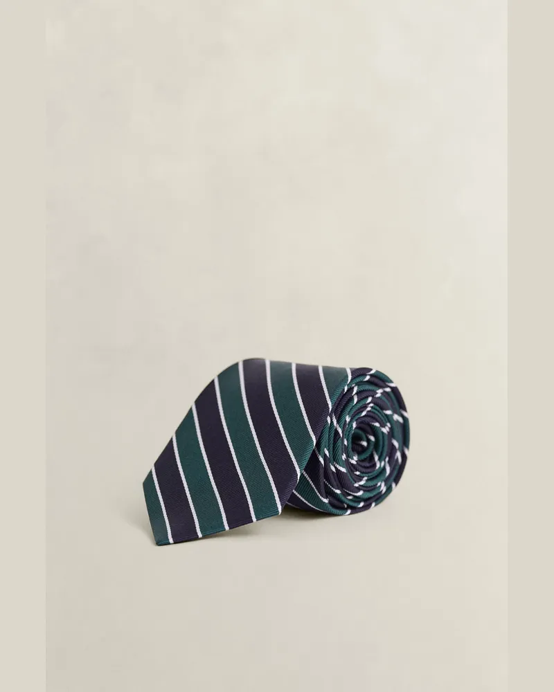 Gant Herren Gestreifte Seidenkrawatte TARTAN Grün Tartan