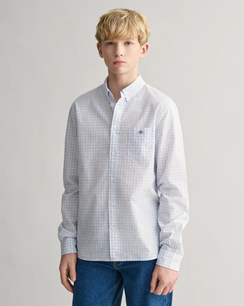 Gant Teens Teens Shield Gingham Popelinehemd 