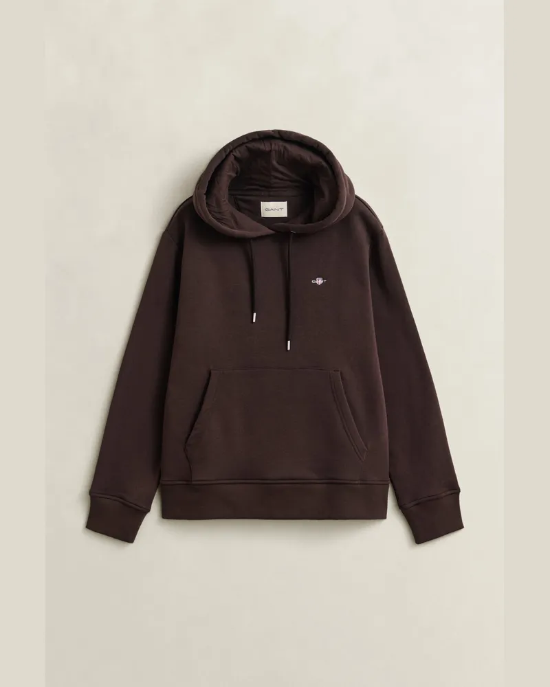 Gant Damen Shield Hoodie DEEP Braun Deep