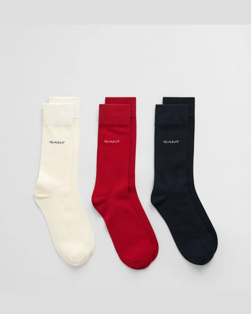 Gant Herren 3er-Pack Weiche Baumwollsocken 