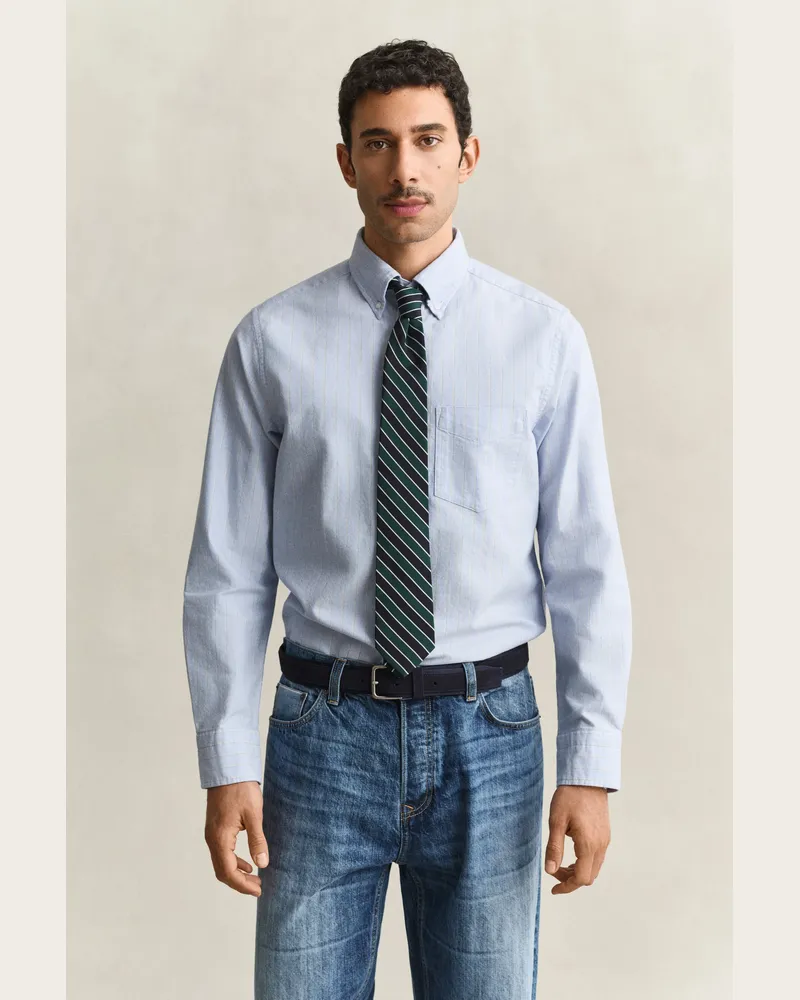 Gant Herren Archive Oxford-Hemd mit Streifen CLEAR SKY Clear