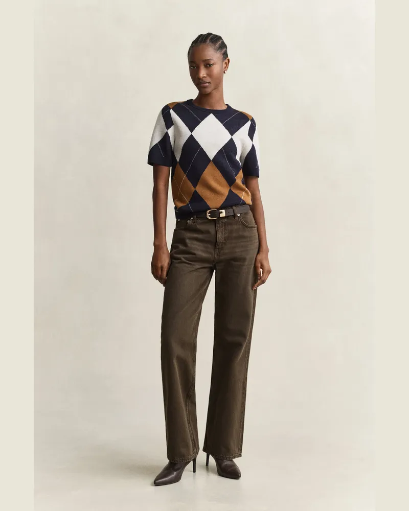 Gant Damen Farbige Relaxed Fit Jeans SHADOW Braun Shadow