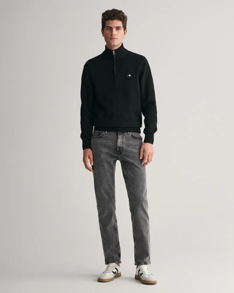 Gant Herren Slim Fit Jeans mit schwarzer Waschung 